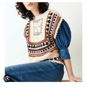 Sessun agnel crochet vest small